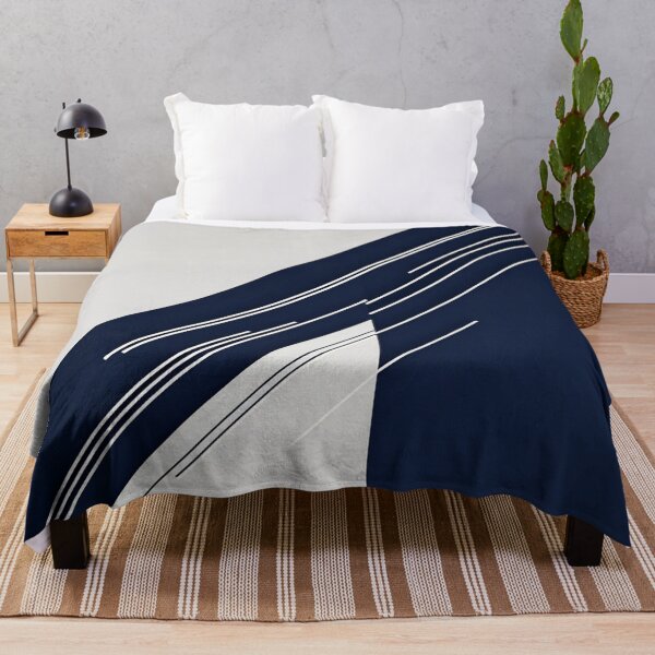 Item preview, Minimalist Navy Blue Geometric Lines Pattern | Modern Abstract Diagonal Design designed and sold by semenol.