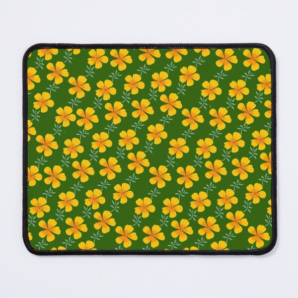 Item preview, Pattern of Yellow Flowers on Green Background designed and sold by Andrew Hitchen.