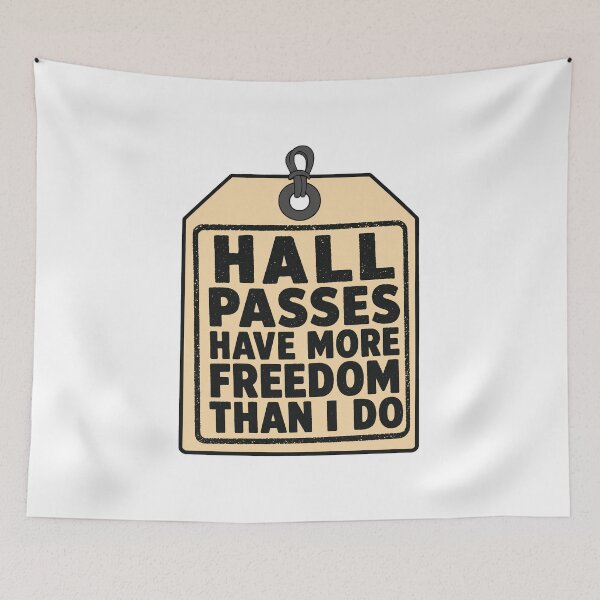 Item preview, Funny teacher hall pass saying designed and sold by pirminio.