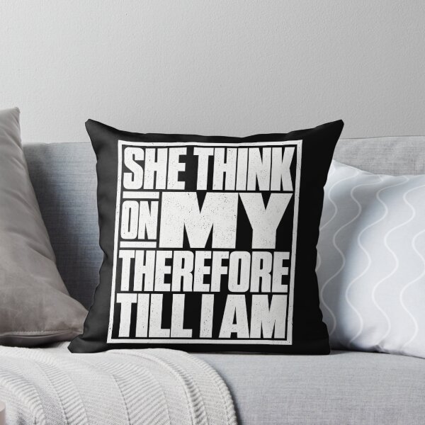 Item preview, She Think On My Therefore Till I Am Funny Sarcastic Typography T-Shirt designed and sold by ArcaneArtistry.