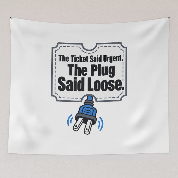 Item preview, IT support: Urgent, plug loose designed and sold by pirminio.