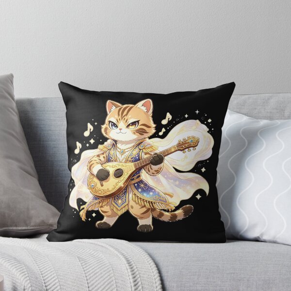 Item preview, The Starry Bard - Felis Nigripes Magical Musician Warrior designed and sold by ABYSSLAB.