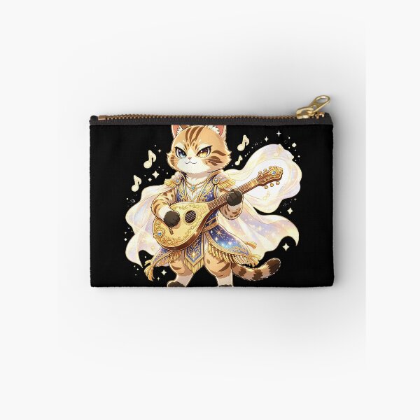 Item preview, The Starry Bard - Felis Nigripes Magical Musician Warrior designed and sold by ABYSSLAB.