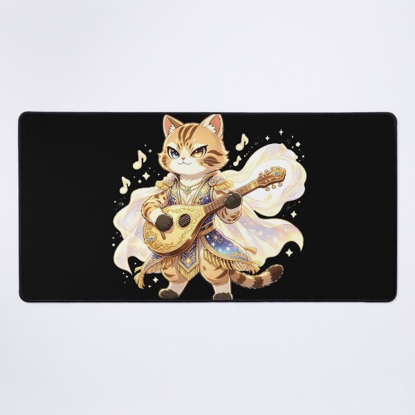 Item preview, The Starry Bard - Felis Nigripes Magical Musician Warrior designed and sold by ABYSSLAB.