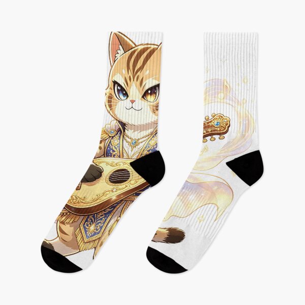 Item preview, The Starry Bard - Felis Nigripes Magical Musician Warrior designed and sold by ABYSSLAB.