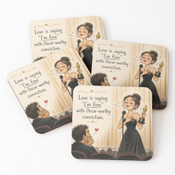 Item preview, Love is saying "I'm fine" with Oscar-worthy conviction. designed and sold by CinemaChronik.