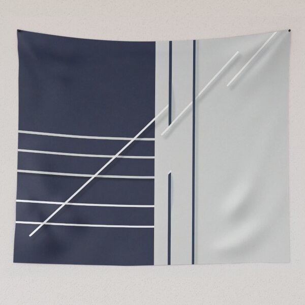 Item preview, Modern Geometric Color Block Pattern | Navy Blue Minimalist Abstract Art designed and sold by semenol.