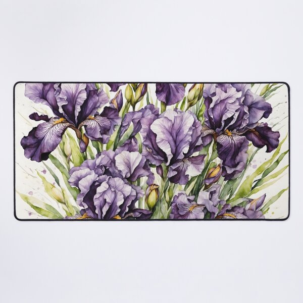 Item preview, Purple Iris Bouquet Watercolor Painting designed and sold by RawNaturePrints.