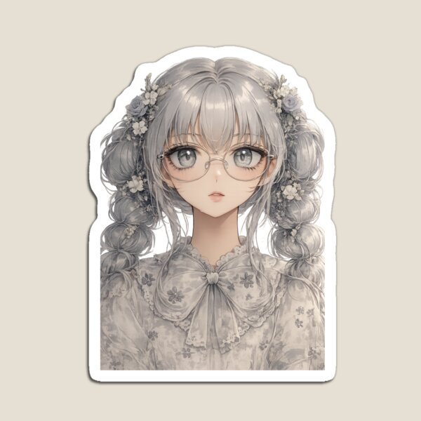 Item preview, Floral Grey | Gem | Floral | Anime Sticker Origami designed and sold by NycoleCylvonna1987.