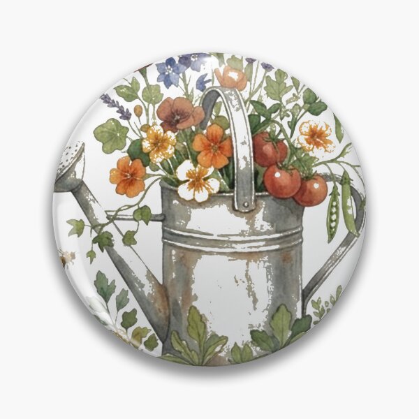 Item preview, Plant Hope. Harvest Joy. | Vintage Gardening Watering Can Floral Design designed and sold by CKADigital.