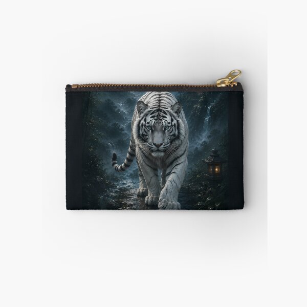 Item preview, Moonlit White Tiger | Mystical Night Forest Fantasy Wildlife Art designed and sold by ManJiangHong.
