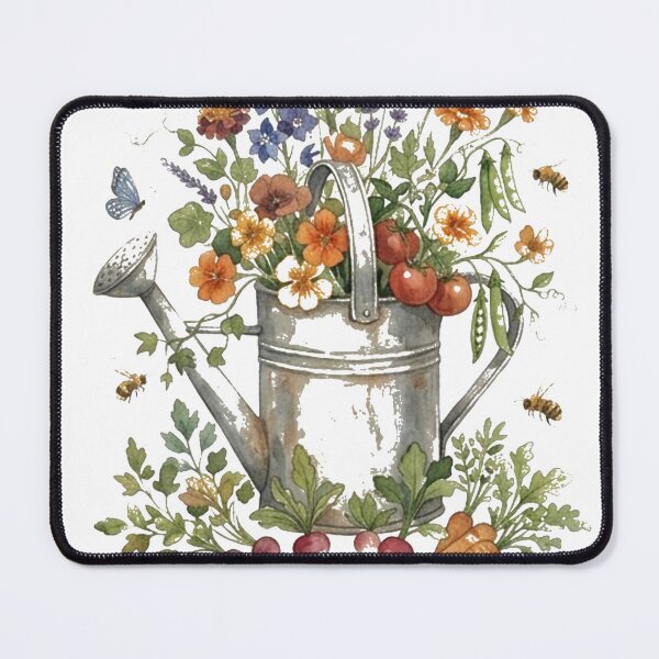 Item preview, Plant Hope. Harvest Joy. | Vintage Gardening Watering Can Floral Design designed and sold by CKADigital.