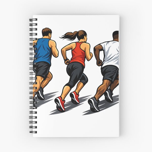 Item preview, Three Runners in Motion | Running Team Graphic | Marathon & Fitness T-Shirt Design designed and sold by Lifehackerplus1.