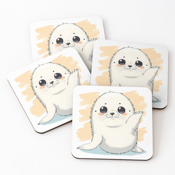 Item preview, Cute Baby Seal Sticker | Kawaii Arctic Seal Illustration | Adorable Ocean Animal Art designed and sold by dreamz-world.