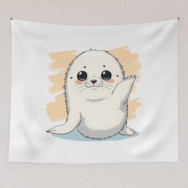 Item preview, Cute Baby Seal Sticker | Kawaii Arctic Seal Illustration | Adorable Ocean Animal Art designed and sold by dreamz-world.