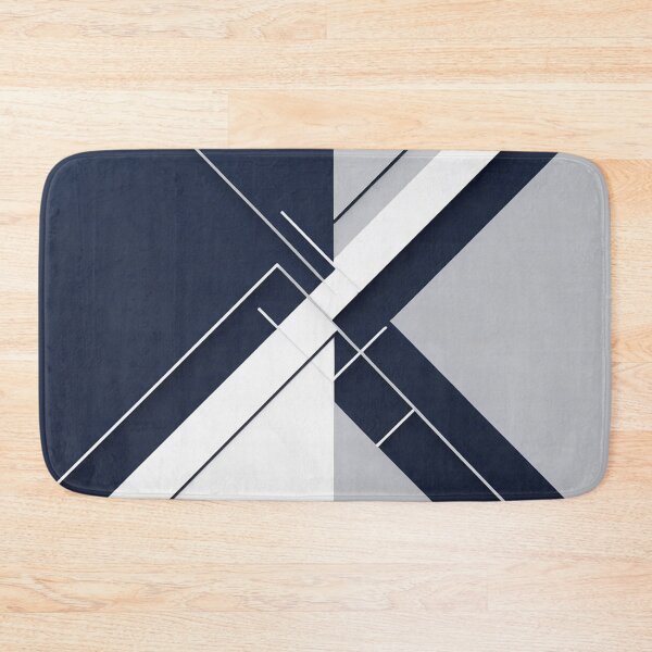 Item preview, Abstract Navy & White Minimalist Pattern | Clean Geometric Line Artwork designed and sold by semenol.
