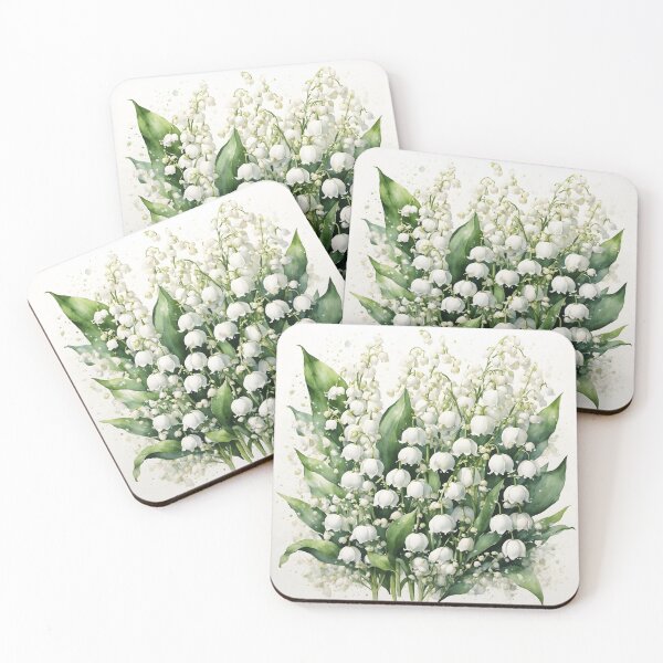Item preview, Lily of the Valley Watercolor Painting designed and sold by RawNaturePrints.