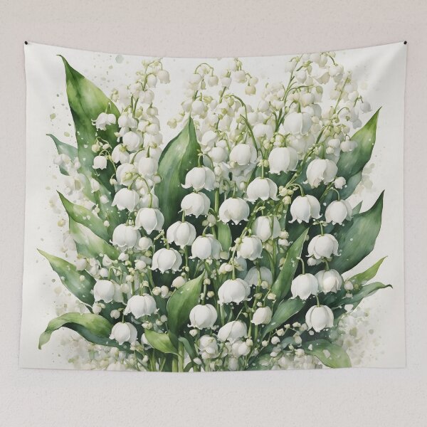 Item preview, Lily of the Valley Watercolor Painting designed and sold by RawNaturePrints.