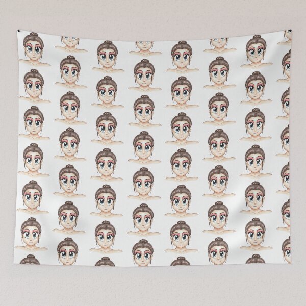 Item preview, Brown Hair Anime Girl Blue Eyes Sketch designed and sold by KaleChub.