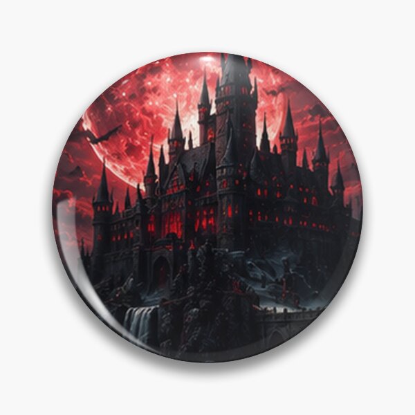 Item preview, Gothic Castle under Red Moon Night designed and sold by HollowOakPrints.