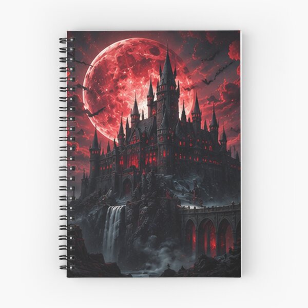 Item preview, Gothic Castle under Red Moon Night designed and sold by HollowOakPrints.