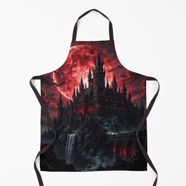 Item preview, Gothic Castle under Red Moon Night designed and sold by HollowOakPrints.