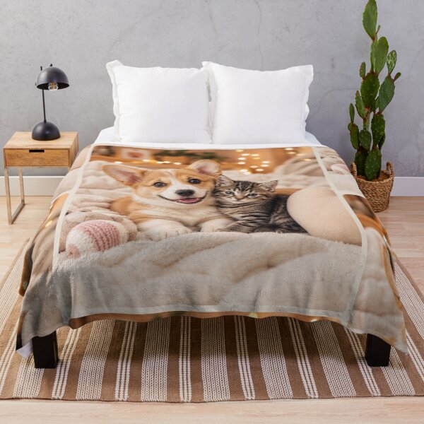 Item preview, Corgi and Kitten Best Friends designed and sold by BagFactoryUK.