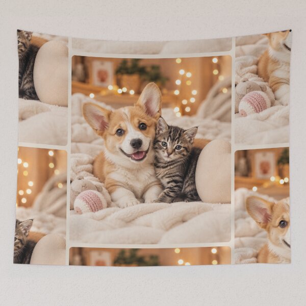 Item preview, Corgi and Kitten Best Friends designed and sold by BagFactoryUK.