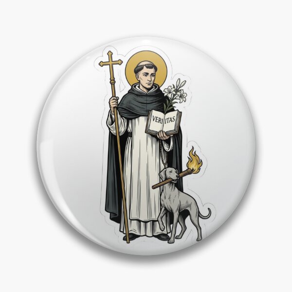 Item preview, St Dominic of Guzman Veritas Dominican Order Woodcut Catholic designed and sold by raedattia.