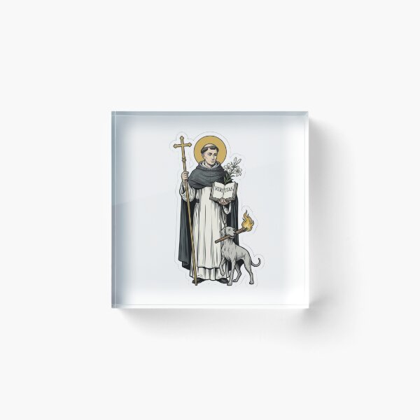 Item preview, St Dominic of Guzman Veritas Dominican Order Woodcut Catholic designed and sold by raedattia.