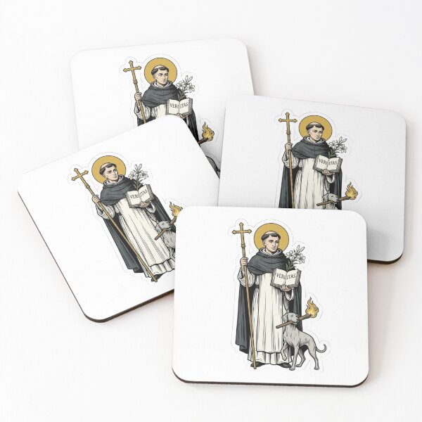 Item preview, St Dominic of Guzman Veritas Dominican Order Woodcut Catholic designed and sold by raedattia.