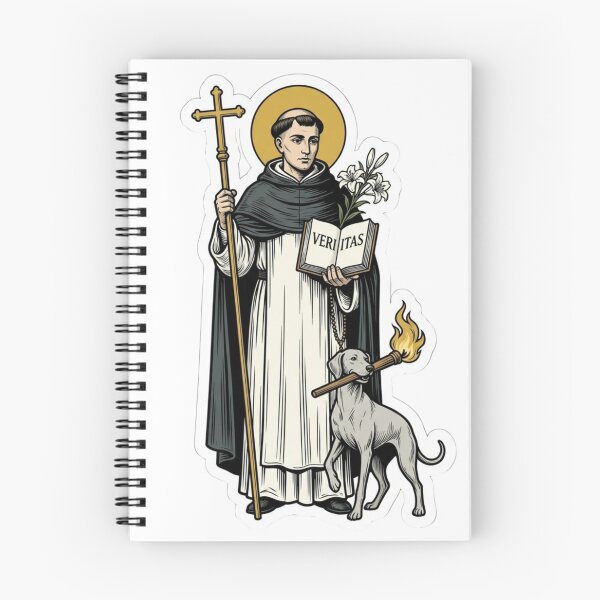 Item preview, St Dominic of Guzman Veritas Dominican Order Woodcut Catholic designed and sold by raedattia.