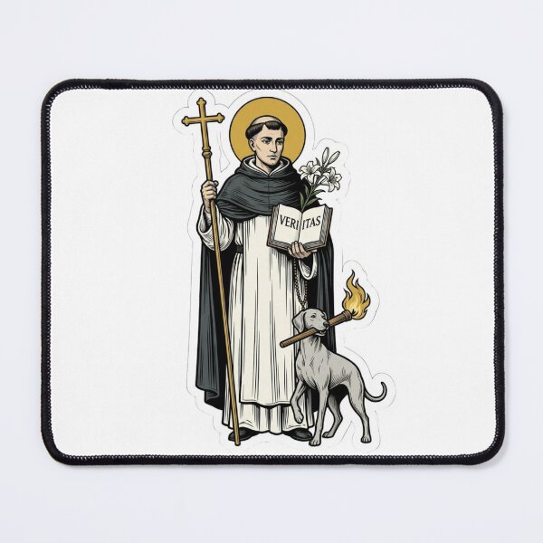 Item preview, St Dominic of Guzman Veritas Dominican Order Woodcut Catholic designed and sold by raedattia.