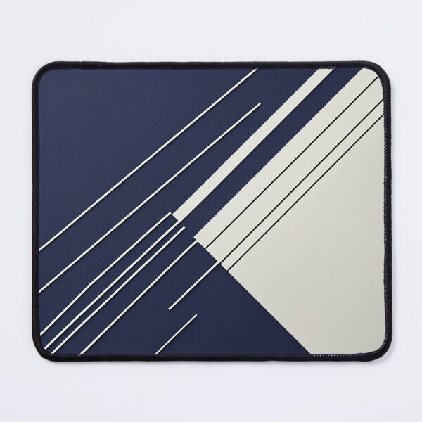 Item preview, Minimal Navy Blue Abstract Geometric Pattern | Contemporary Line Art Design designed and sold by semenol.