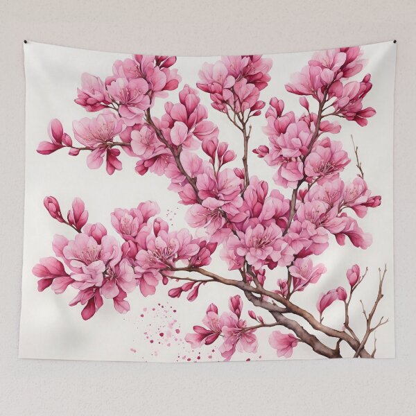 Item preview, Redbud Blossom Watercolor Painting designed and sold by RawNaturePrints.