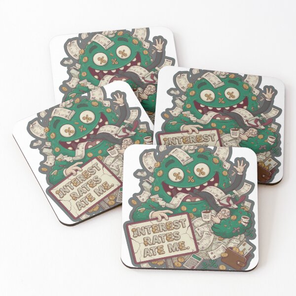 Item preview, Interest Rates Ate Me Funny Finance Sticker designed and sold by Imaginarium of Chaos falcon88 .