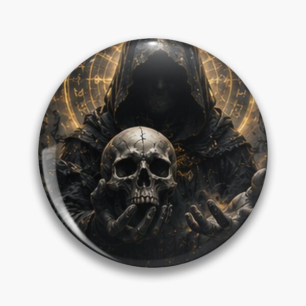 Item preview, Mystical Hooded Figure Holding Skull designed and sold by HollowOakPrints.