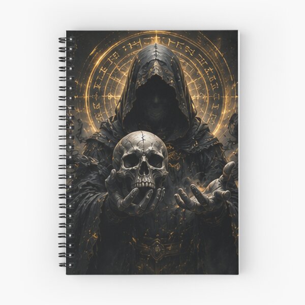 Item preview, Mystical Hooded Figure Holding Skull designed and sold by HollowOakPrints.