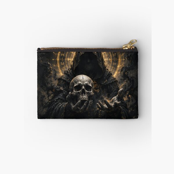 Item preview, Mystical Hooded Figure Holding Skull designed and sold by HollowOakPrints.