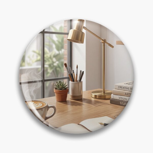 Item preview, Coffee & Creative Flow | Artist Workspace Premium Coffee Lifestyle Illustration | Creative Studio Wall Art | Designer T-Shirt designed and sold by SAJ Design Studio.