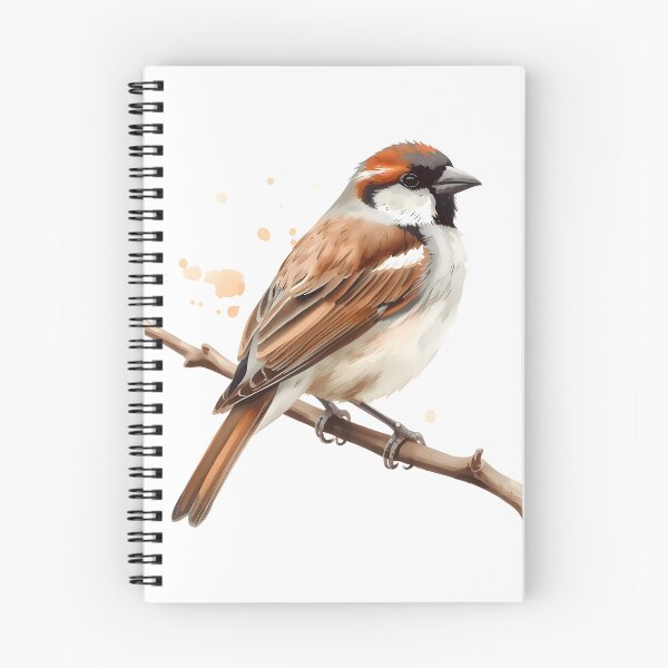 Item preview, Sparrow Bird Watercolor Painting designed and sold by RawNaturePrints.