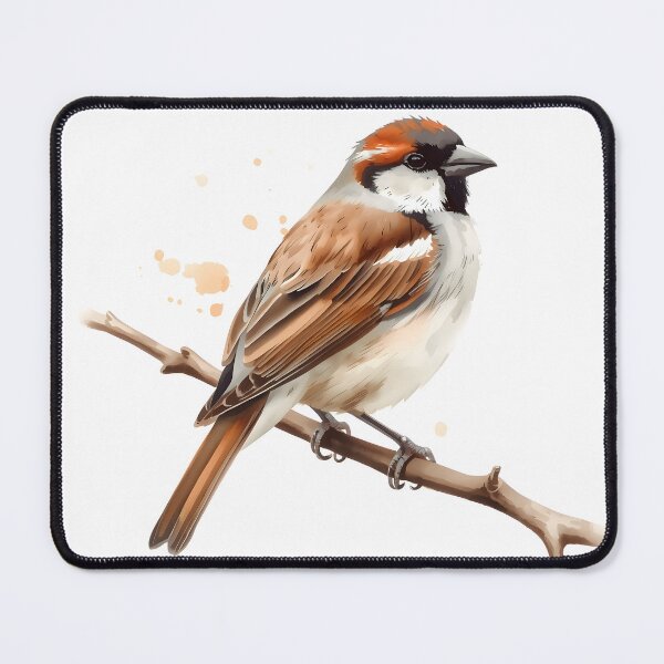 Item preview, Sparrow Bird Watercolor Painting designed and sold by RawNaturePrints.