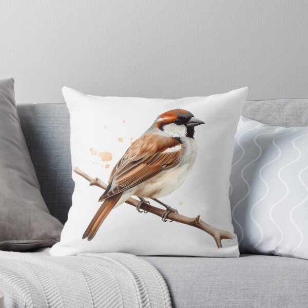 Item preview, Sparrow Bird Watercolor Painting designed and sold by RawNaturePrints.