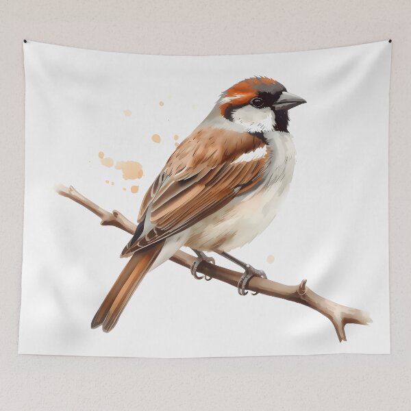 Item preview, Sparrow Bird Watercolor Painting designed and sold by RawNaturePrints.