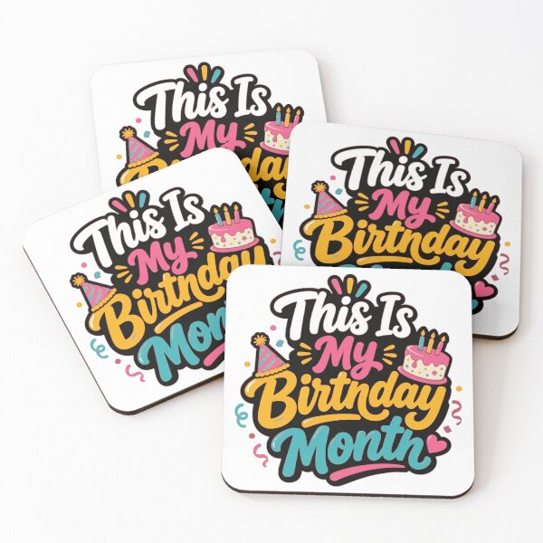 Item preview, This Is My Birthday Month – Colorful Birthday Celebration Design designed and sold by ArtsyExplorer.