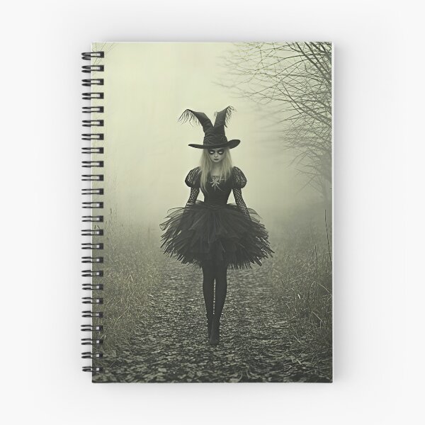Item preview, Dark Gothic Witch Walking Through a Foggy Forest | Creepy Halloween Aesthetic | Gothic Wall Art designed and sold by WhimsyWink.
