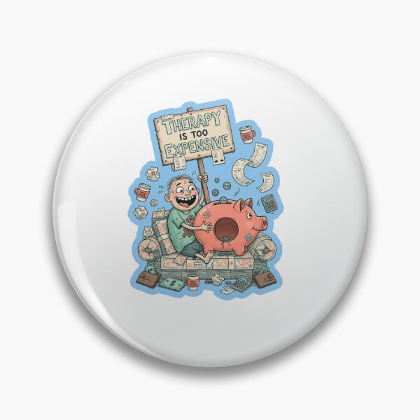Item preview, Therapy Is Too Expensive Funny Life Sticker designed and sold by Imaginarium of Chaos falcon88 .