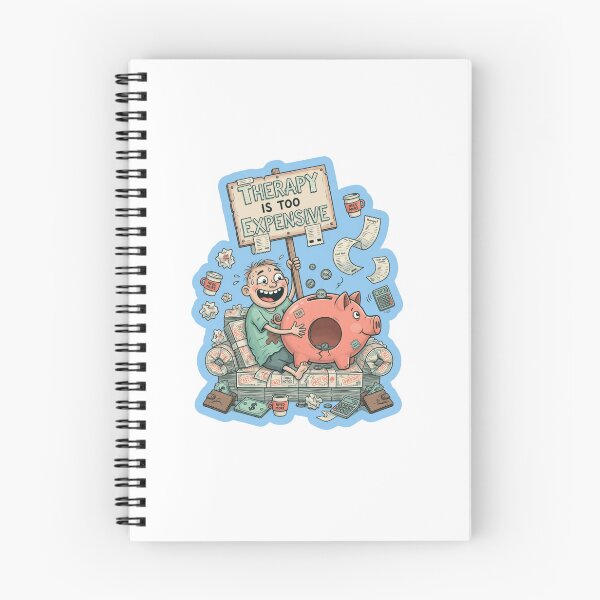Item preview, Therapy Is Too Expensive Funny Life Sticker Souvenir Summer Edition designed and sold by Imaginarium of Chaos falcon88 .