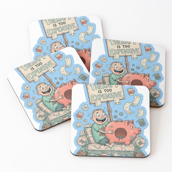 Item preview, Therapy Is Too Expensive Funny Life Sticker designed and sold by Imaginarium of Chaos falcon88 .