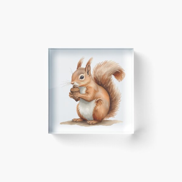 Item preview, Squirrel Watercolor Painting designed and sold by RawNaturePrints.